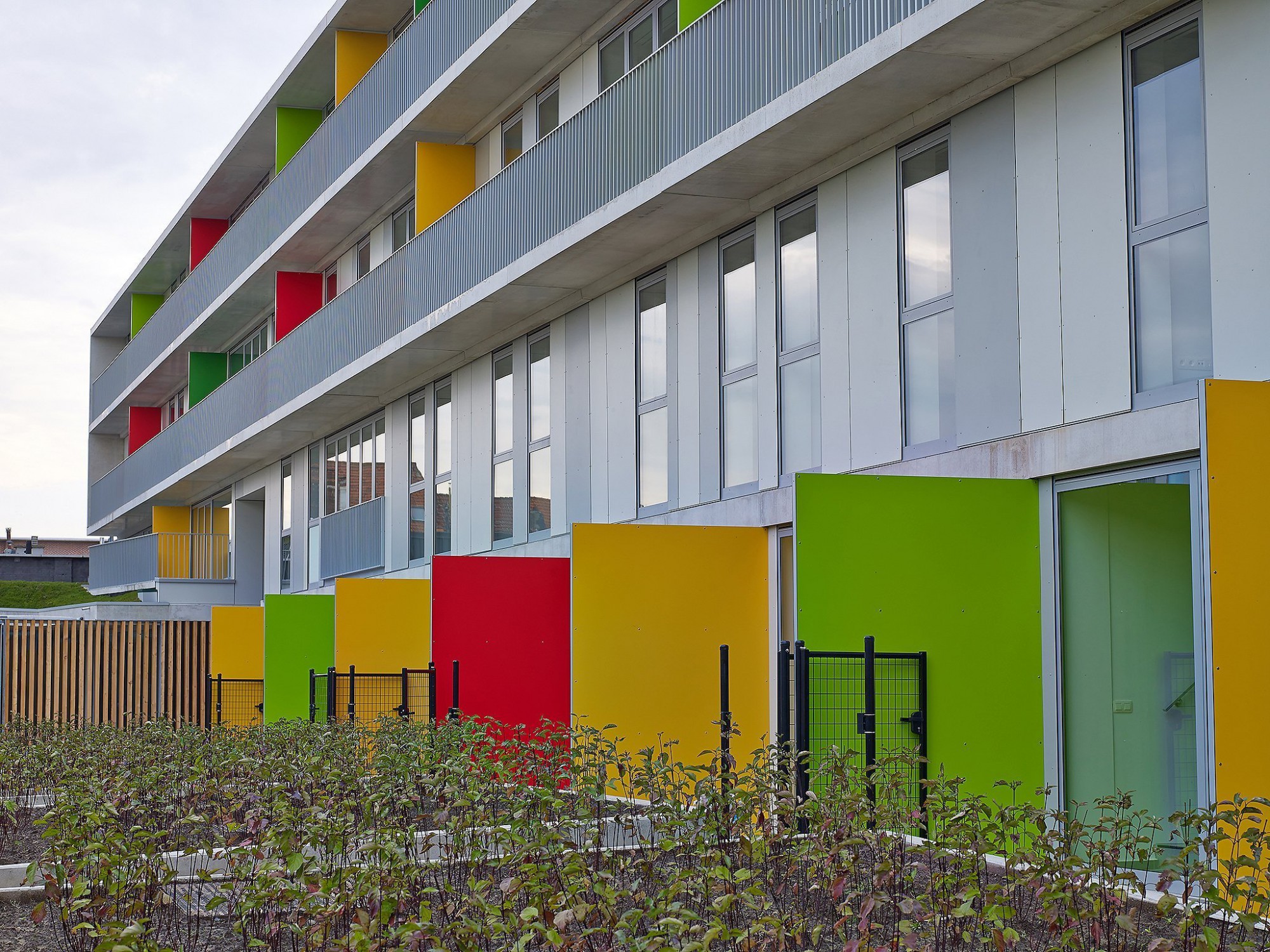 Afbeelding: Architectuur fotografie, sociale woningen, woonhaven te Deurne, voor Nys -Driesen, © atelier M Architects + Planners.